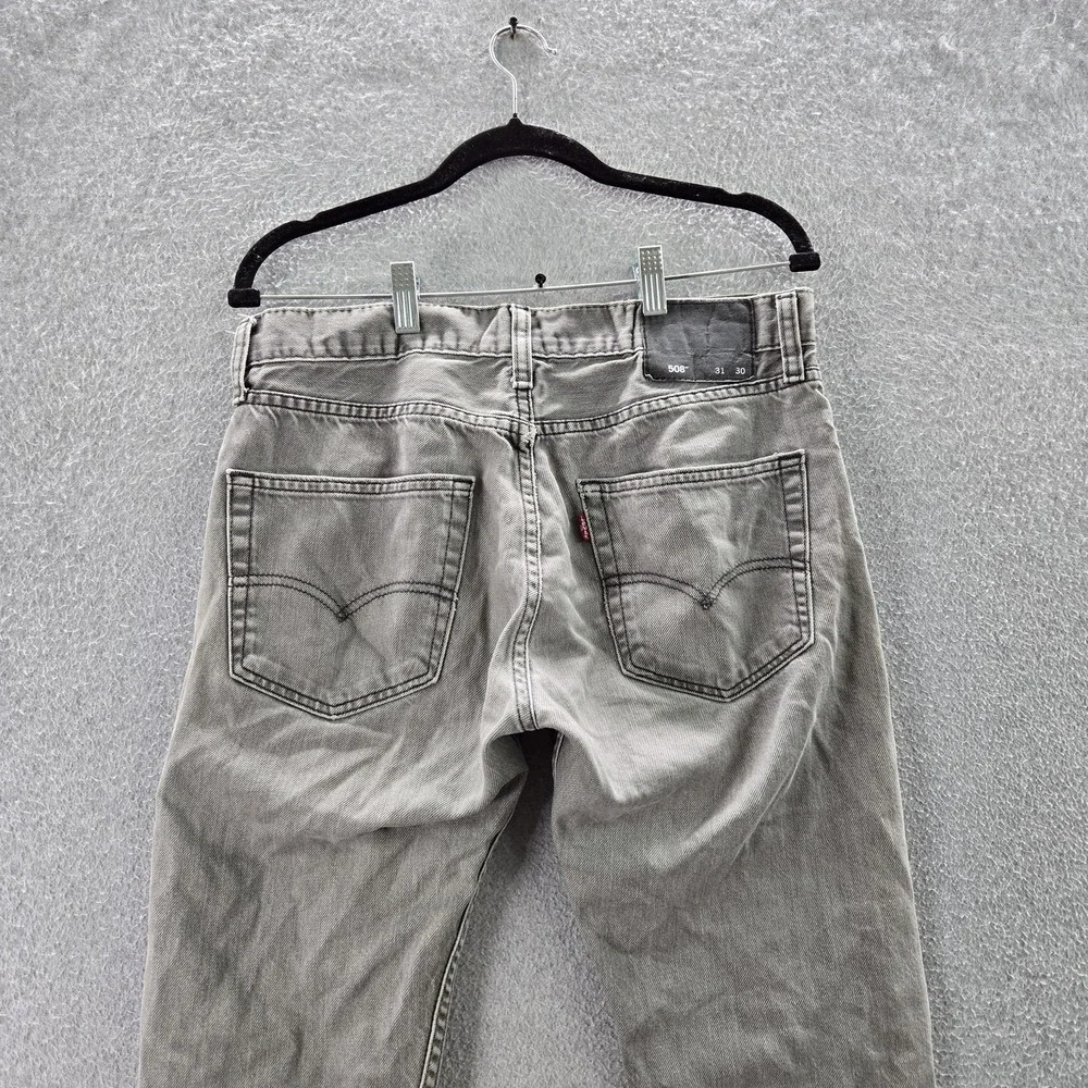 Levi's 508 Men Jeans 31X30 Gray Denim Regular Taper 28